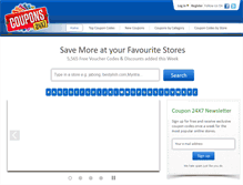 Tablet Screenshot of coupons24x7.com